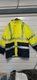 PARKA SIGNALISATION HAUTE VISIBILITE JAUNE/BLEU FROID + INTEMPERIE NORME EN471 CL 3 TAILLE 4STOCK LIMITE