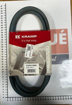 A classer - A classer - Courroie trap�zo�dale 5/8" x 94" cordon Kevlar� Kramp