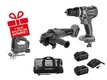 PACK MEULEUSE 125+PERCEUSE PERCU 60+GRAND SAC +CHARGEUR+2 BATTERIES 4AH