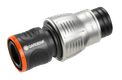 Raccord aquastop Premium. Bague de serrage en pur métal. Guide tuyau. Pour tuyau diamètre int. 19 mm.