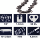 Chaine H00 (25AP) .1/4" / 1, 3 mm - 60 m