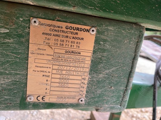 Remorque Gourdon Remorque RMG3