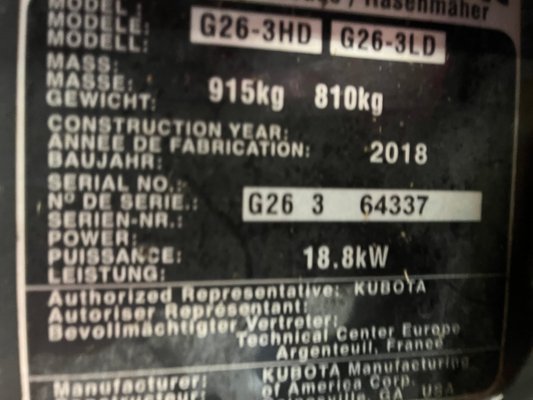 Micro tracteur Kubota G26HD