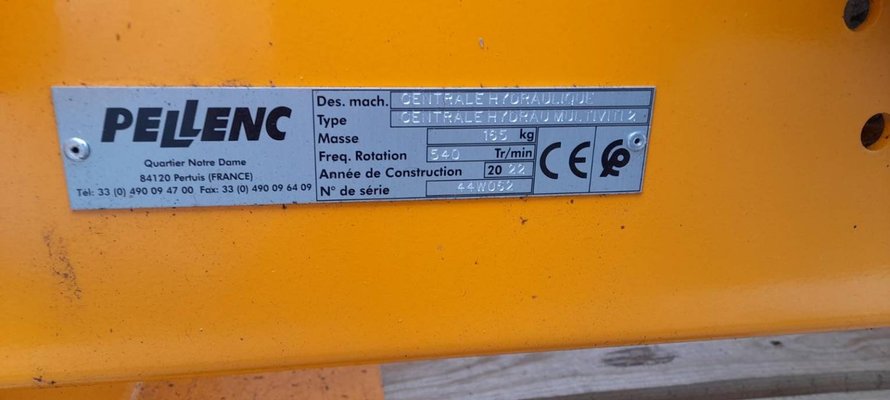 Accessoire autre Pellenc CENTRALE HYDRAULIQUE MULTIVITI 2